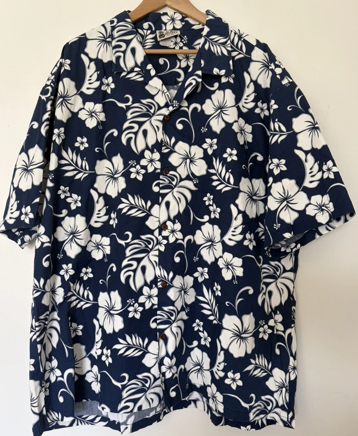 Vintage Aloha Republic Men's 3XL Hawaiian Shirt Island Hibiscus Made in Hawaii