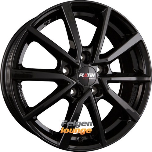 4x PLATIN P 95 Diamant Schwarz 6,5x16 ET47 5x108 - Bild 1 von 2