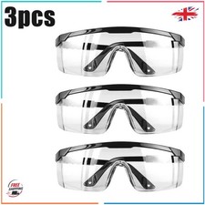 Safety Glasses Clear Anti-Fog & Anti-Scratch Eye Protection Work/Lab Goggles UK