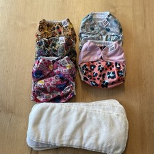 Lot of 5 Pocket Cloth Diapers Mama Koala Cloth Inserts New