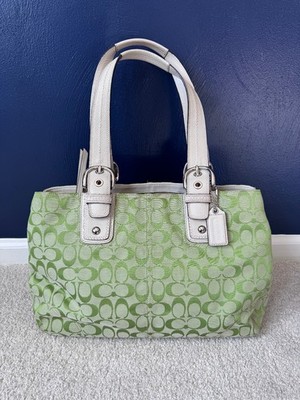 バッグ Coach Y2K Lime green Signature Satchel s-l400.jpg