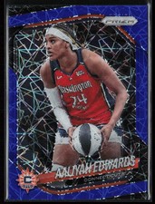 2025 Panini Prizm WNBA #94 Aaliyah Edwards Blue Velocity Prizms