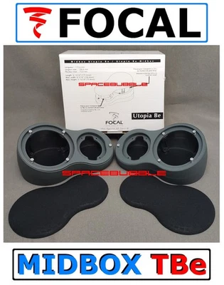 🟦⬜🟥 NEW 🔊 FOCAL ✅ MIDBOX TBe Pair ►for Car Utopia No5 No6 No7 TBe Tweeters - Photo 1/4