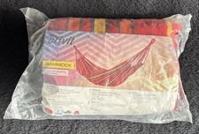 Crivit große Retro Style Hängematte ungeöffnet max 120 kg rot gestreift Gartenzubehör