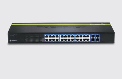 Trendnet TEG-240WS 24-port Gigabit Web Smart Switch w/ 4 Shared Mini-GBIC slots