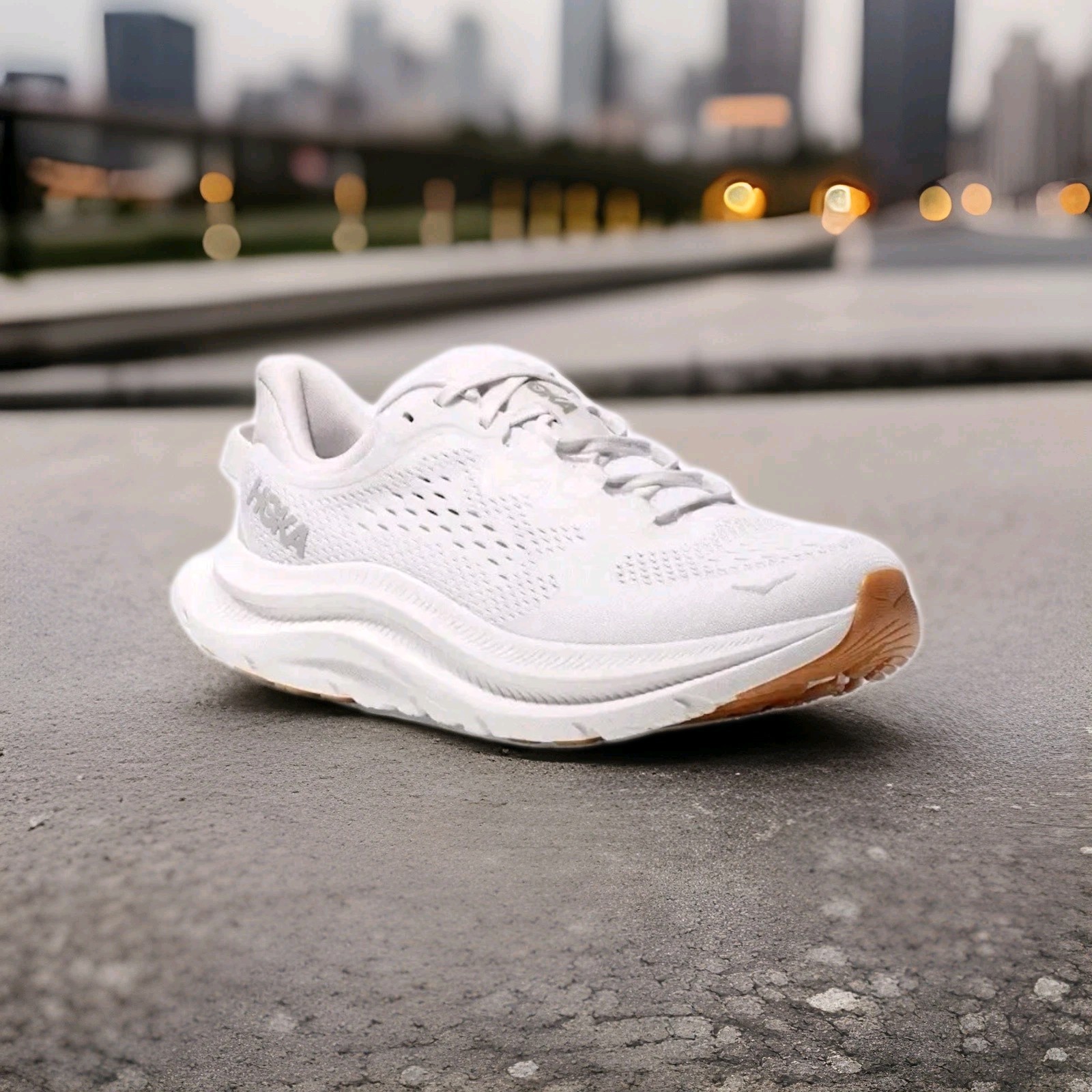 Hoka One Kawana 2 Women's Size 9 B White Nimbus Cloud Gum Shoes 1147913-WNCL.