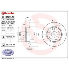 BREMBO 2x Bremsscheibe hinten Ø260 mm Voll beschichtet für Honda Accord VII CL