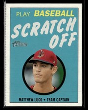 2020 Topps Heritage Minor League #18 Matthew Lugo 1971 Scratch Off card