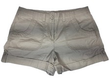 Ann Taylor Shorts Womens Size 6 Khaki Mid-Rise Light Weight 100 Cotton Summer