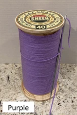 Giant Faux Spool of Thread - 9.5" Purple