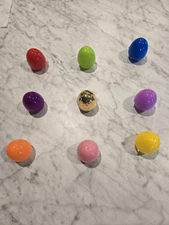 50 PCS 2.25" Plastic Easter Eggs Empty Easter Eggs Fillable 1 Free Golden Egg