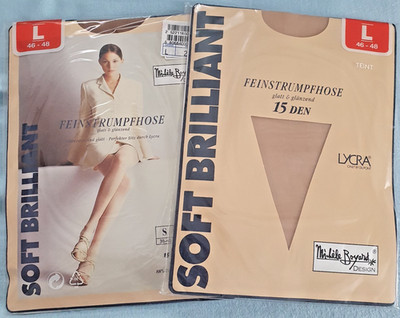 Damen Feinstrumpfhose 2mal Soft Brillant 15den Hauttöne 46-48 Konvolut