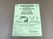 VTG Pontiac Trans Am "Club Of America"-4th Annual Pontiac Car Show - July 17-'88