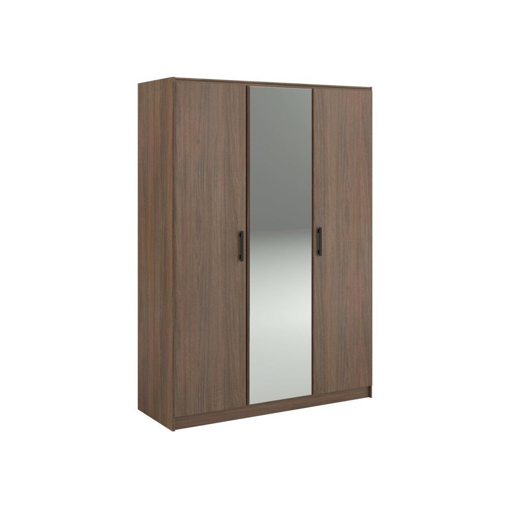 Armoire 3 portes AZUKA style contemporain orme torréfié pour suite parentale