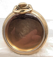 Vintage BALL 10 K Gold Filled RR Open Face Pocket Watch Case -16S