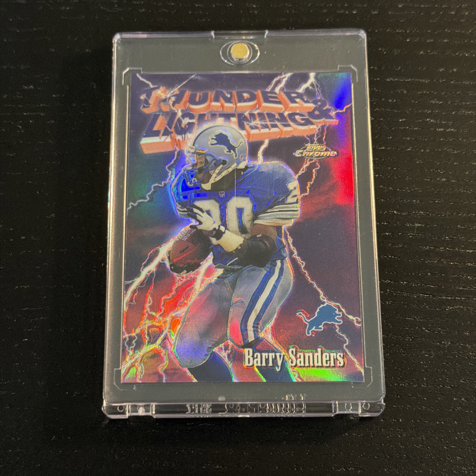 1997 Topps Chrome - Season's Best Thunder & Lightning Barry Sanders #6 Refractor