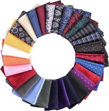 28 Pack Pocket Squares for Men Men's Handkerchief Mens Pocket Squares Set Assort