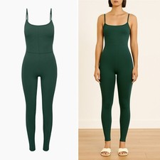 Wilfred Free Divinity Jumpsuit Size XS Pine Green Aritzia One Piece Ballet Yoga