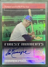 2004 Topps Finest Ed Kranepool Finest Moments Refractor Auto 