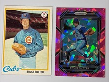 Bruce Sutter 1978 Topps #325 & 2023 Prizm Pink Cracked Ice Prizm Card