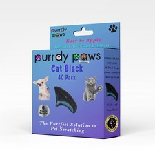 6 Month Supply Soft Nail Caps for Cats Black Medium - Extra Adhesives