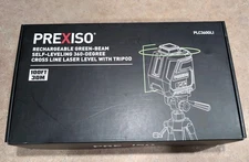 PREXISO Green Beam Self-Leveling 360 Deree Cross Line Laser with Tripod