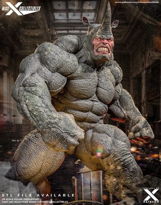 1:8 Rhino Marvel Fan Art UNPAINTED High Quality Garage Kit