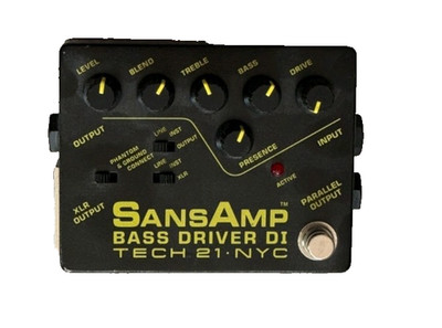 Tech 21 SansAmp Bass Driver DI V1 Bass Preamp Pedal   Fully Working