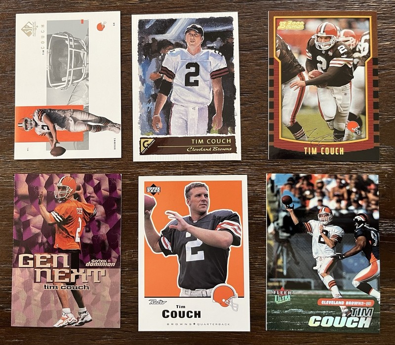 Tim Couch 6 Card Lot Cleveland Browns Rookie RC Kentucky Wildcats