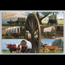 Vintage Postcard Oregon Trail United States Unposted Wagon Historic Scenic View