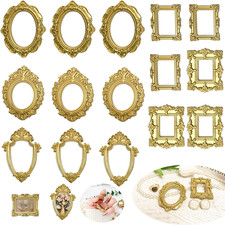 15PCS Vintage Resin Picture Frame Mini Photo Frame Tiny Antique Frames Small Pic
