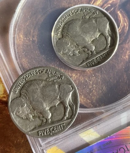 Pair (2) 1924 S / 1935 S / Buffalo Nickels - ANACS Good Detail