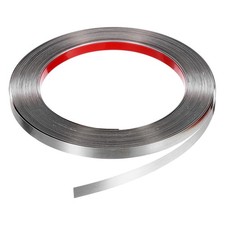 39.4ft x 0.39" Wall Trim Self Adhesive Stainless Steel Brushed Finish Silver