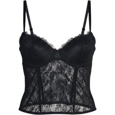 Out From Under Urban Outfitters Black Lace Corset Bustier Top Underwire Lg. NWT