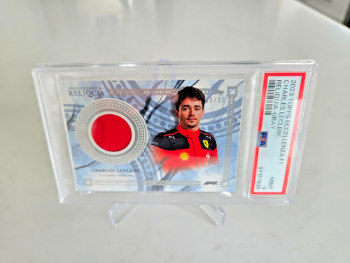 2023 TOPPS ECCELLENZA F1 RELIQUIA - GRAY CHARLES LECLERC PSA 9 : 60/75