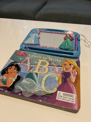Disney Princess Learn to Write ABC Book & Magnetic Drawing Kit