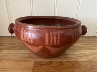 Traditional Vintage Handmade Red Earthenware Clay Pot Possibly Sasak