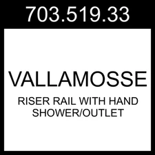 IKEA VALLAMOSSE Riser Rail With Hand Shower/outlet Chrome Plated  703.519.33