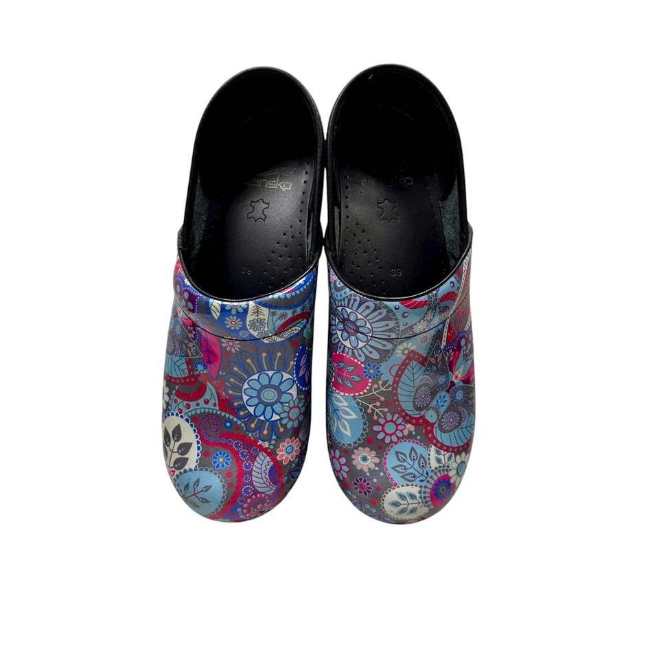 Zuecos de estampado floral Paisley Dansko para mujer talla 39 EU Zapatos de confort para enfermeras y juegos Foto 3 de 4