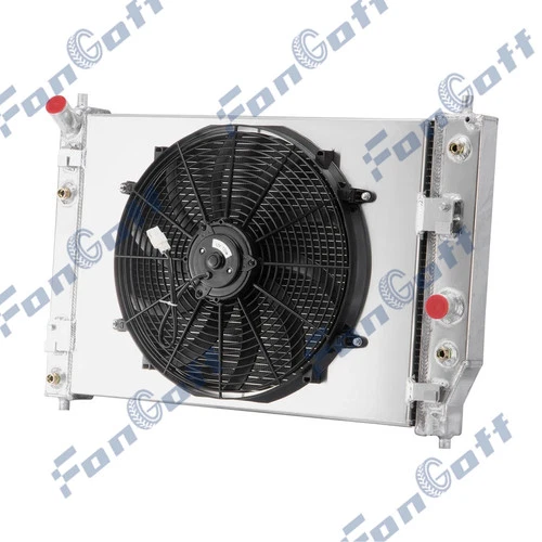 Ventilador de cubierta de radiador de aluminio de 4 filas para Chevy Corvette C6 2005-2013 5,3 6,0 6,2 L - Imagen 14 de 21