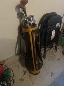 Vintage Jimmy Demaret Golf Clubs And Bag