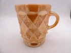 Anchor Hocking Fire King Kimberly Diamond Vintage Coffee Cup Mug Burnt orange