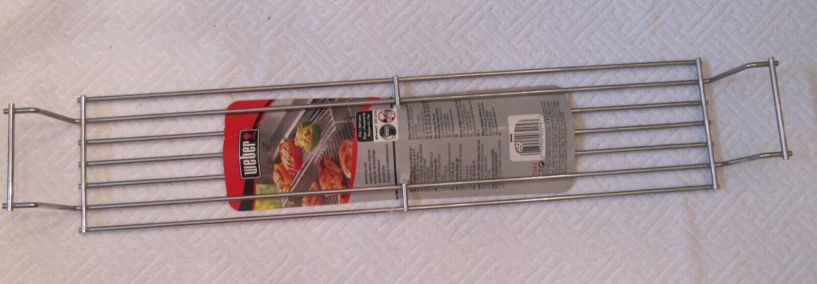 NIP WARMING RACK for WEBER SPIRIT 300 SERIES GAS GRILL PLATED STEEL New