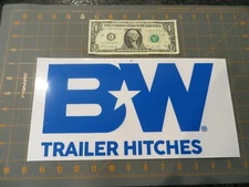Large B & W Trailer Hitches Boat/Truck Sticker - 12 1/2 x 5 1/4 inches