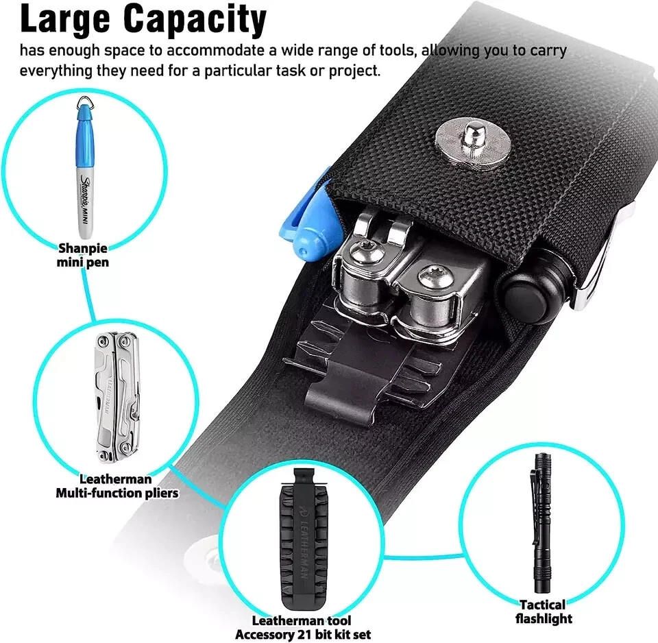 Funda Multiherramienta Compatible con Leatherman EDC Cinturón Organizador Herramienta Funda Pouc Foto 2 de 4