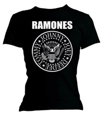 Ramones Seal Damen Fitted T-Shirt OFFICIAL