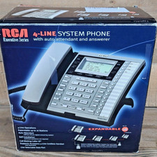 NEW NOS RCA 4-Line System Speakerphone Exec Desk Phone w/ Answering  25415RE3-A