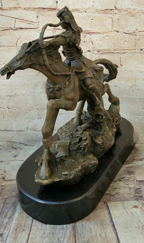 Signed Original Kamiko Japanese samurai Warrior Bronze Marble Sculpture Statue - Picture 5 of 7