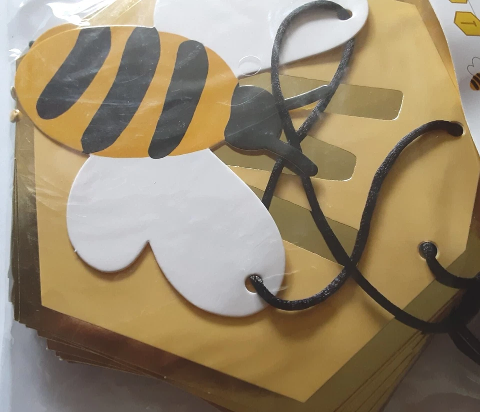 Bumble Bee panal Baby Shower género revelar lo que será abeja pancarta 90,55 pulgadas Foto 2 de 4