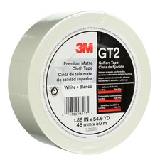  1 ROLL 3M Gaffers Tape WHITE 2" x 54.6 YD GT2 Premium Matte Cloth - NEW